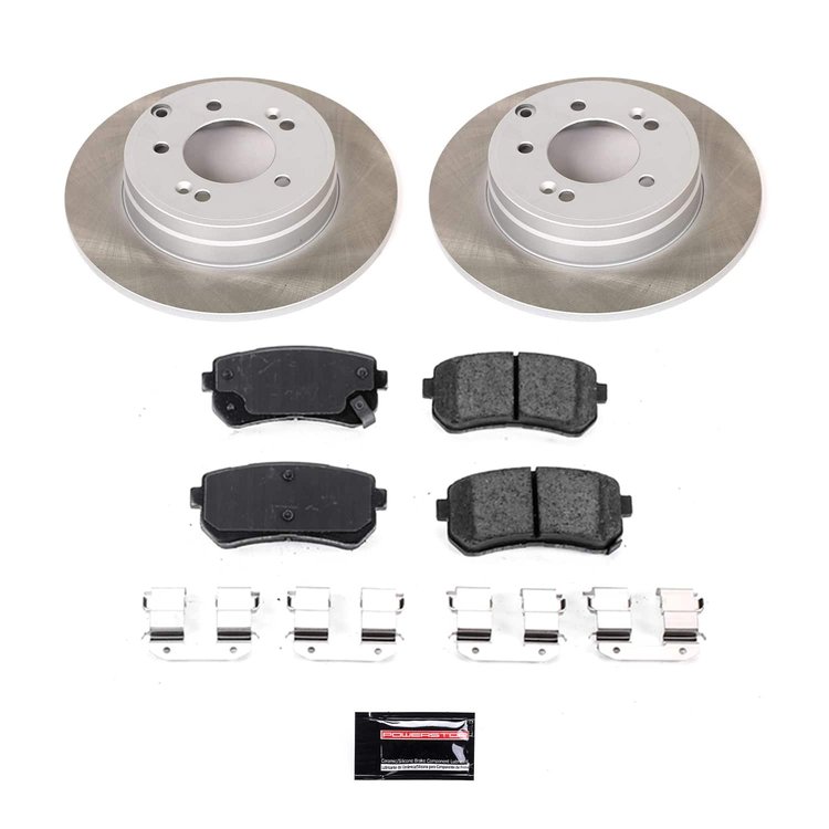 SC7505 Semi-Coated Rotor & Low-Dust Ceramic Brake Pad Kit
