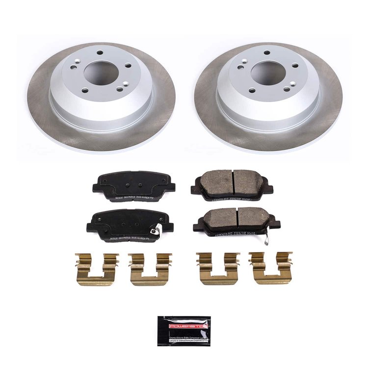 SC7507 Semi-Coated Rotor & Low-Dust Ceramic Brake Pad Kit