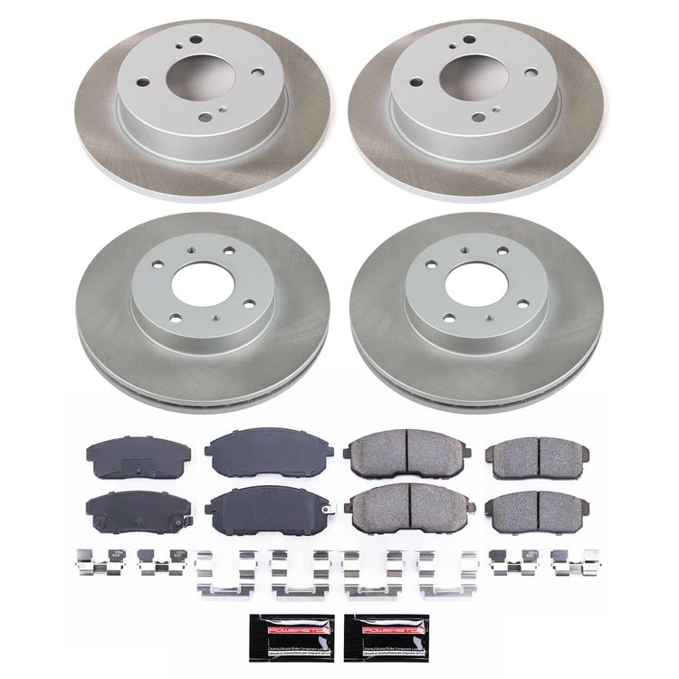 SC751 Semi-Coated Rotor & Low-Dust Ceramic Brake Pad Kit
