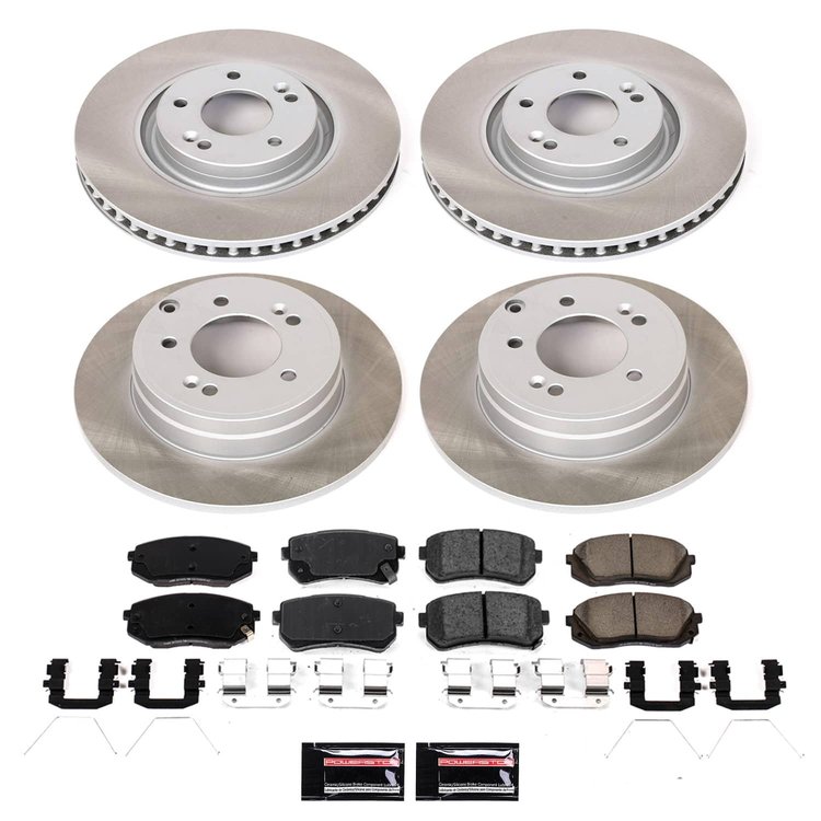 SC7510 Semi-Coated Rotor & Low-Dust Ceramic Brake Pad Kit