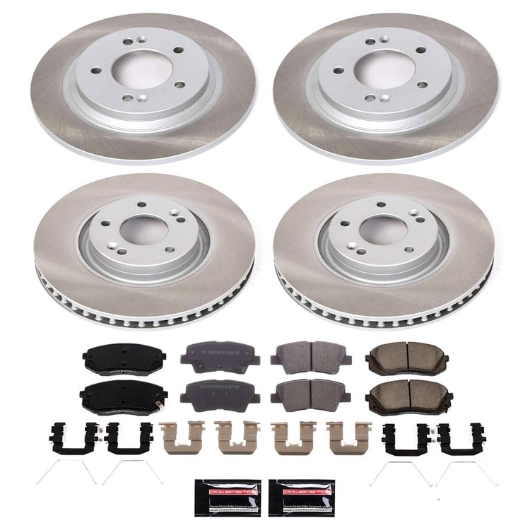 SC7511 Semi-Coated Rotor & Low-Dust Ceramic Brake Pad Kit