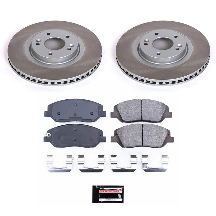 SC7513 Semi-Coated Rotor & Low-Dust Ceramic Brake Pad Kit