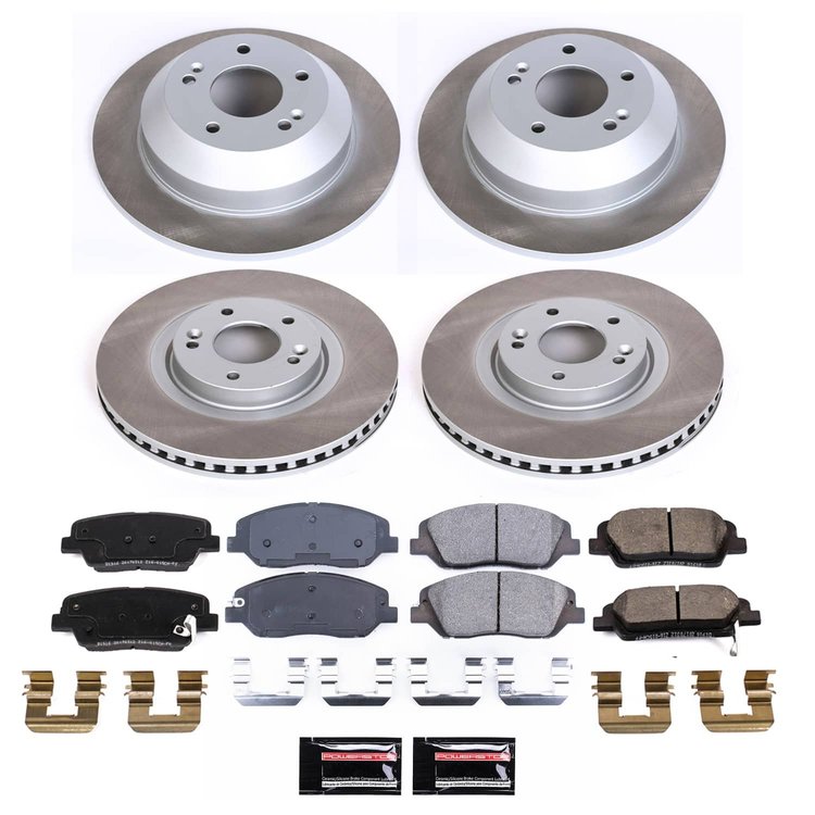 SC7514 Semi-Coated Rotor & Low-Dust Ceramic Brake Pad Kit