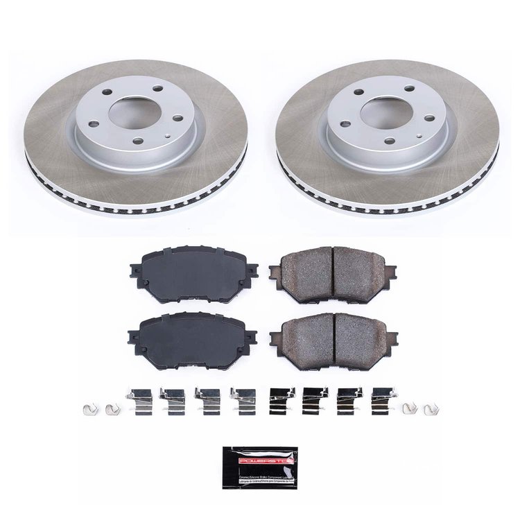 SC7517 Semi-Coated Rotor & Low-Dust Ceramic Brake Pad Kit