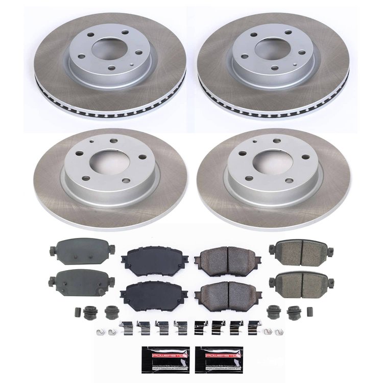 SC7518 Semi-Coated Rotor & Low-Dust Ceramic Brake Pad Kit