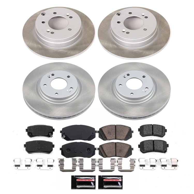 SC7522 Semi-Coated Rotor & Low-Dust Ceramic Brake Pad Kit