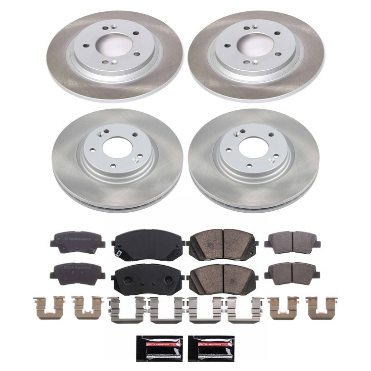 SC7523 Semi-Coated Rotor & Low-Dust Ceramic Brake Pad Kit