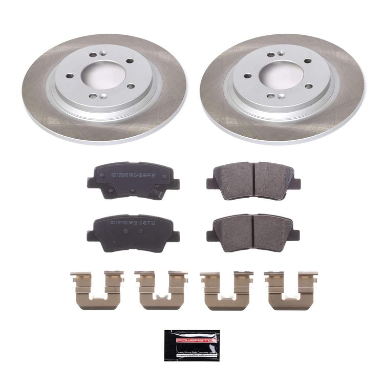 SC7524 Semi-Coated Rotor & Low-Dust Ceramic Brake Pad Kit