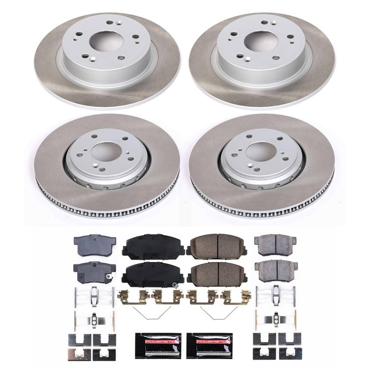 SC7529 Semi-Coated Rotor & Low-Dust Ceramic Brake Pad Kit