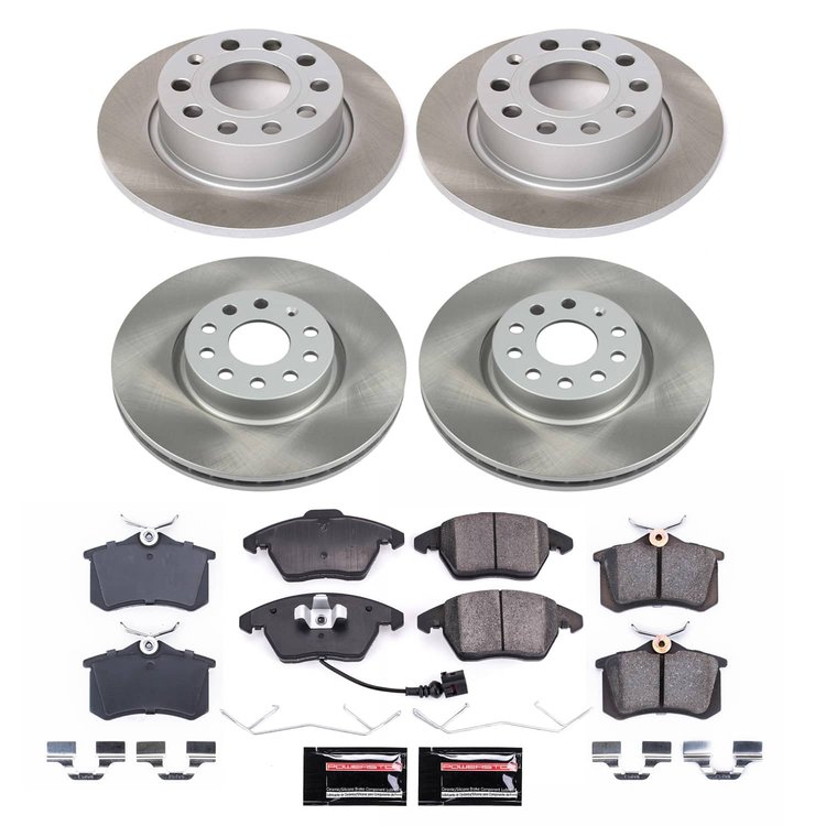 SC7530 Semi-Coated Rotor & Low-Dust Ceramic Brake Pad Kit