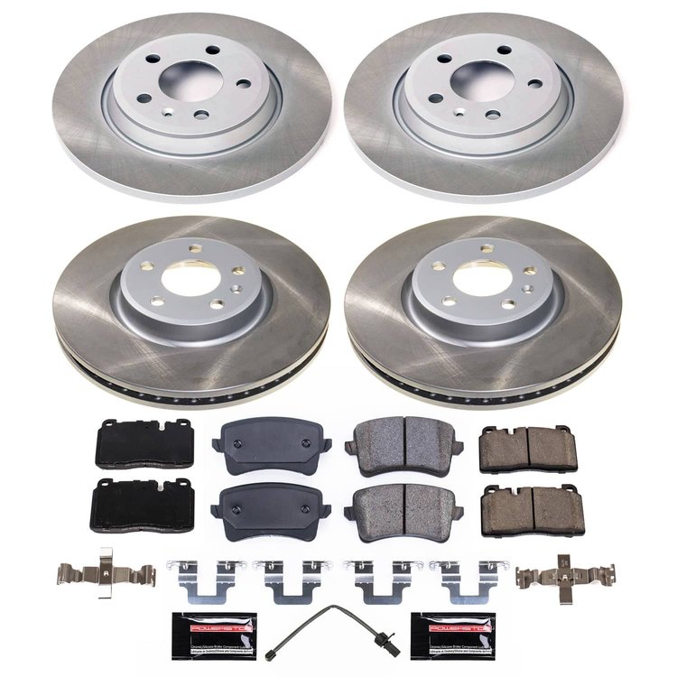 SC7538 Semi-Coated Rotor & Low-Dust Ceramic Brake Pad Kit