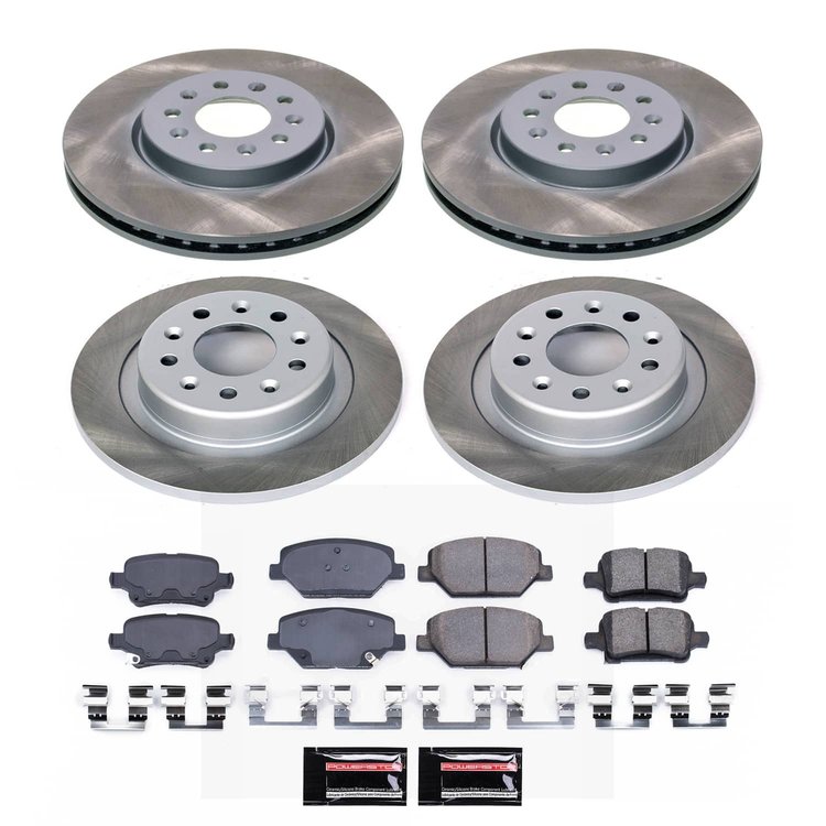 SC7557 Semi-Coated Rotor & Low-Dust Ceramic Brake Pad Kit
