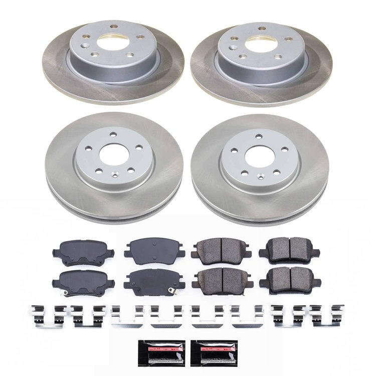 SC7561 Semi-Coated Rotor & Low-Dust Ceramic Brake Pad Kit