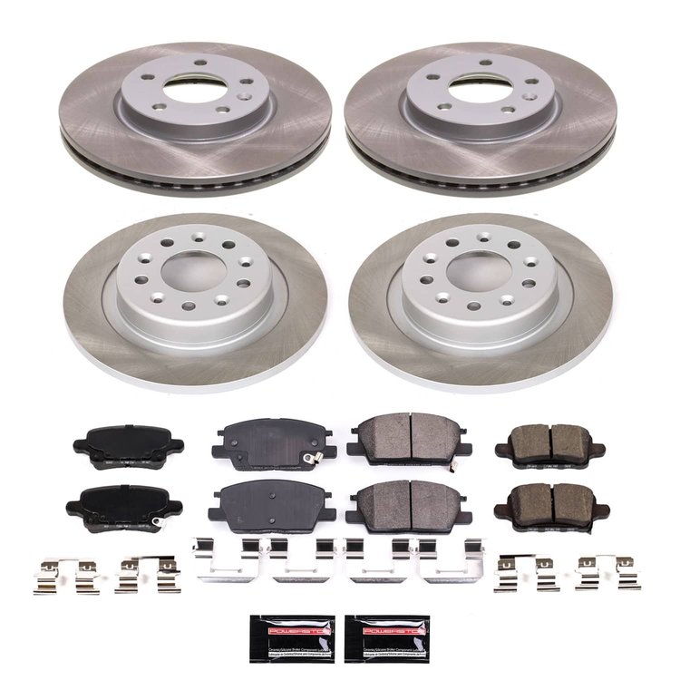 SC7564 Semi-Coated Rotor & Low-Dust Ceramic Brake Pad Kit