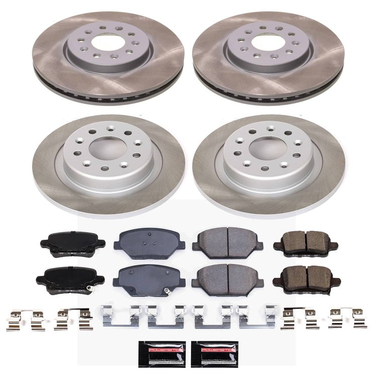 SC7565 Semi-Coated Rotor & Low-Dust Ceramic Brake Pad Kit