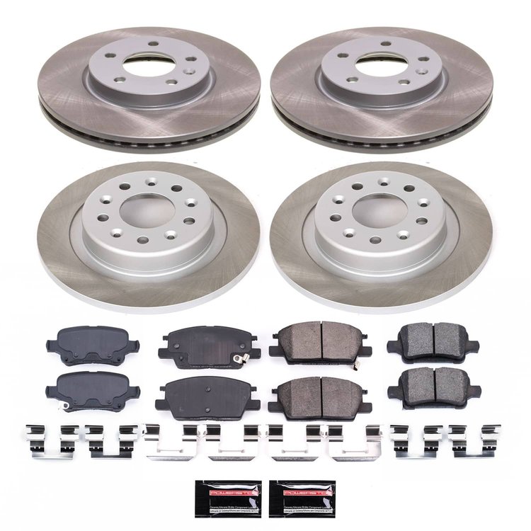 SC7566 Semi-Coated Rotor & Low-Dust Ceramic Brake Pad Kit
