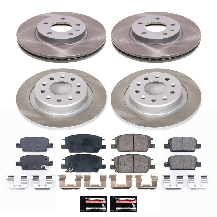 SC7567 Semi-Coated Rotor & Low-Dust Ceramic Brake Pad Kit