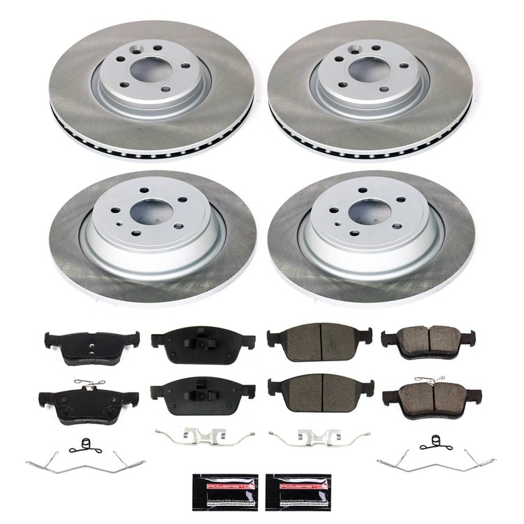 SC7569 Semi-Coated Rotor & Low-Dust Ceramic Brake Pad Kit