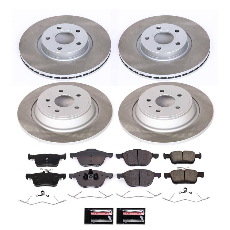 SC7571 Semi-Coated Rotor & Low-Dust Ceramic Brake Pad Kit