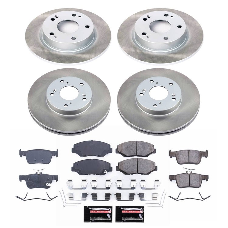 SC7574 Semi-Coated Rotor & Low-Dust Ceramic Brake Pad Kit