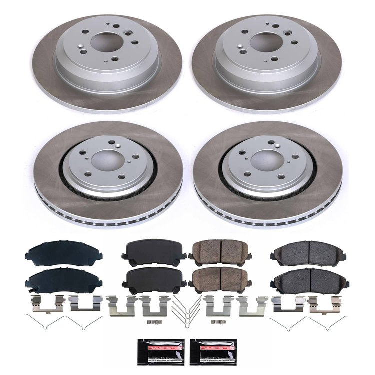 SC7576 Semi-Coated Rotor & Low-Dust Ceramic Brake Pad Kit