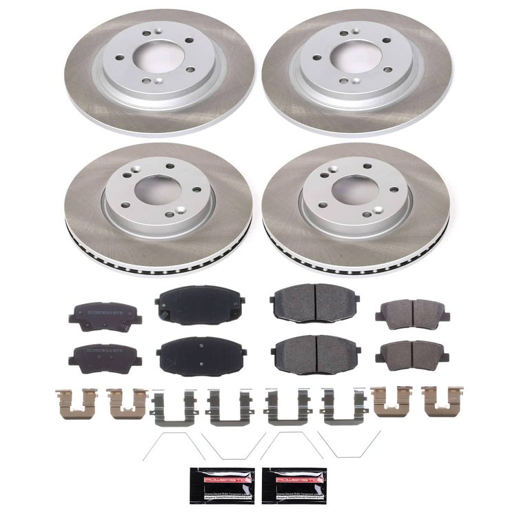 SC7580 Semi-Coated Rotor & Low-Dust Ceramic Brake Pad Kit