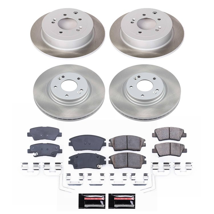 SC7581 Semi-Coated Rotor & Low-Dust Ceramic Brake Pad Kit