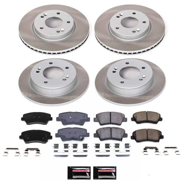 SC7582 Semi-Coated Rotor & Low-Dust Ceramic Brake Pad Kit