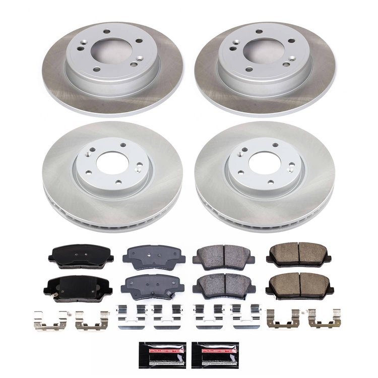 SC7583 Semi-Coated Rotor & Low-Dust Ceramic Brake Pad Kit