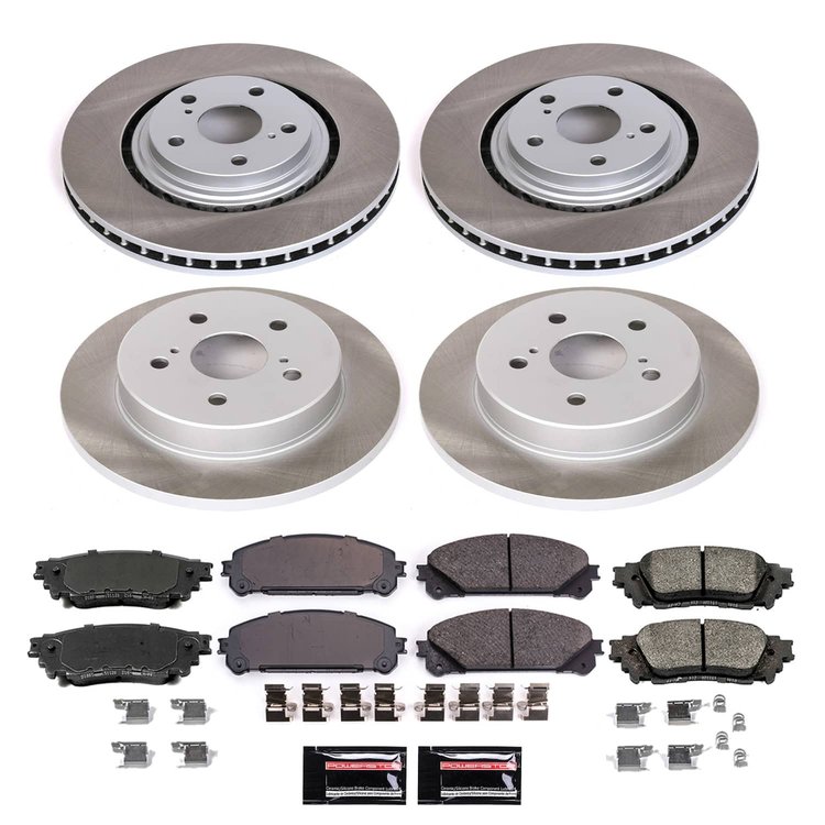 SC7605 Semi-Coated Rotor & Low-Dust Ceramic Brake Pad Kit