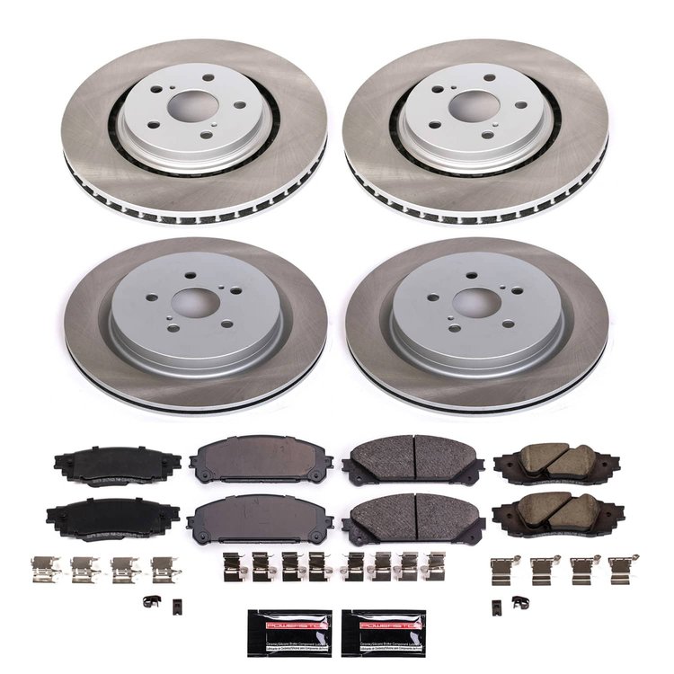 SC7606 Semi-Coated Rotor & Low-Dust Ceramic Brake Pad Kit