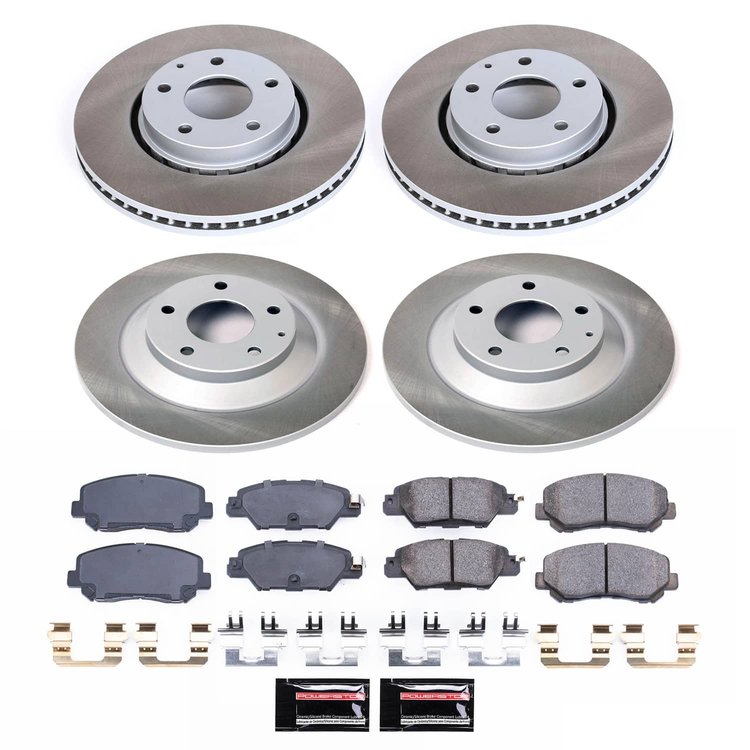 SC7609 Semi-Coated Rotor & Low-Dust Ceramic Brake Pad Kit