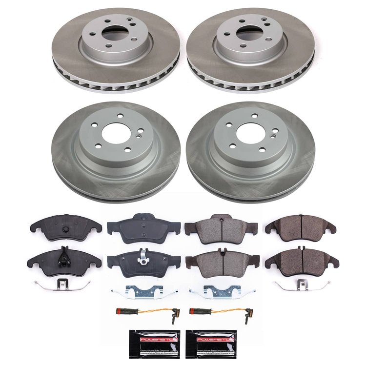 SC7616 Semi-Coated Rotor & Low-Dust Ceramic Brake Pad Kit