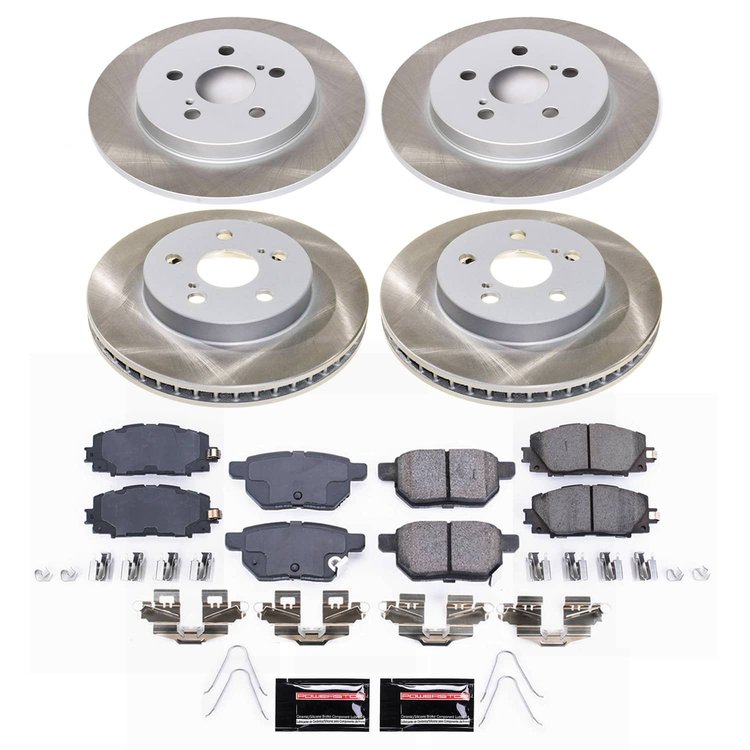 SC7632 Semi-Coated Rotor & Low-Dust Ceramic Brake Pad Kit