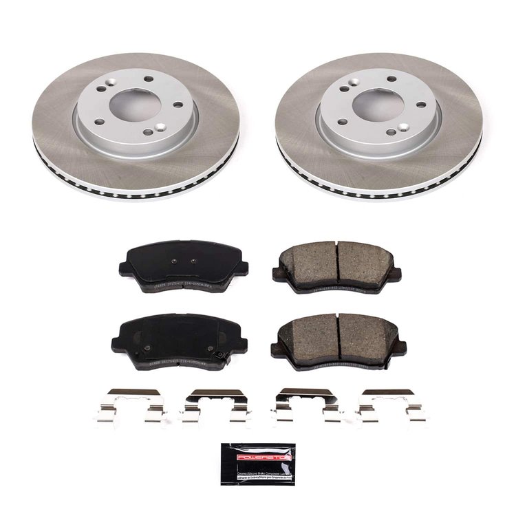 SC7672 Semi-Coated Rotor & Low-Dust Ceramic Brake Pad Kit