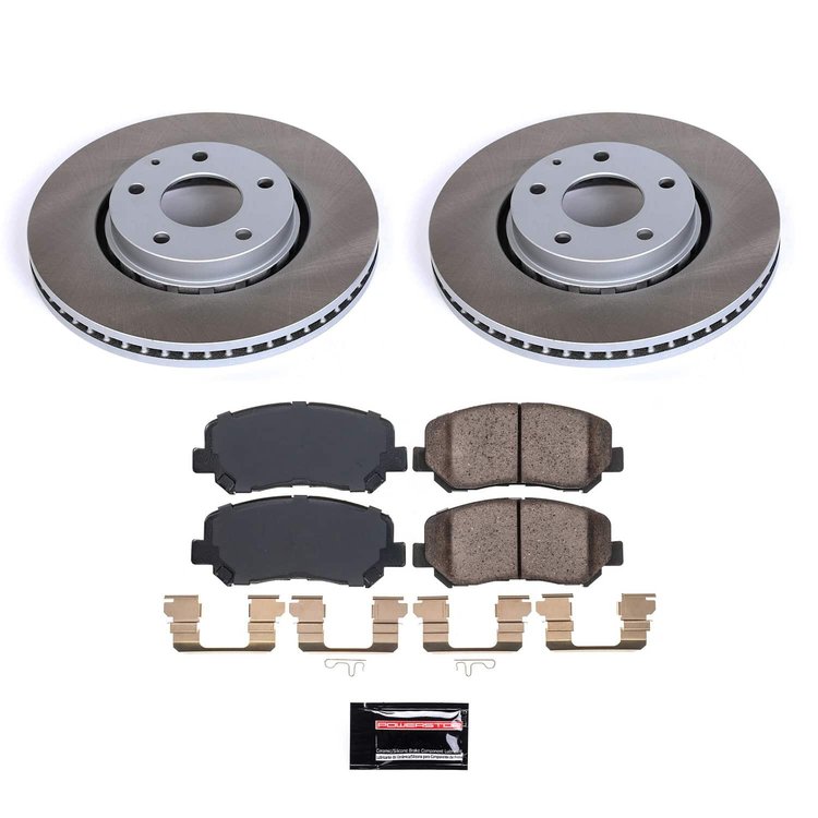 SC7689 Semi-Coated Rotor & Low-Dust Ceramic Brake Pad Kit