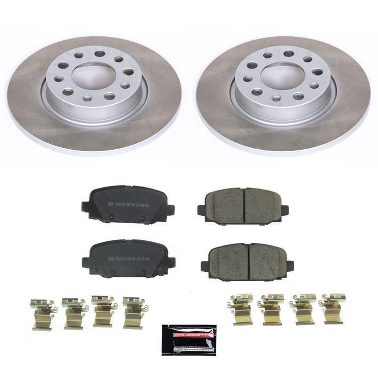 SC7736 Semi-Coated Rotor & Low-Dust Ceramic Brake Pad Kit