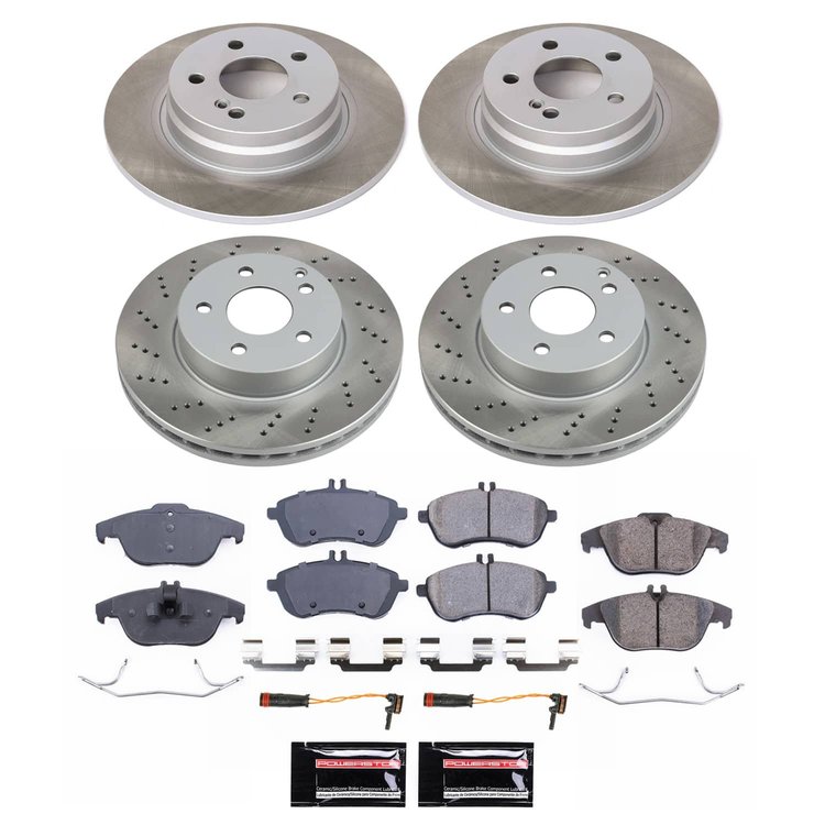 SC7759 Semi-Coated Rotor & Low-Dust Ceramic Brake Pad Kit