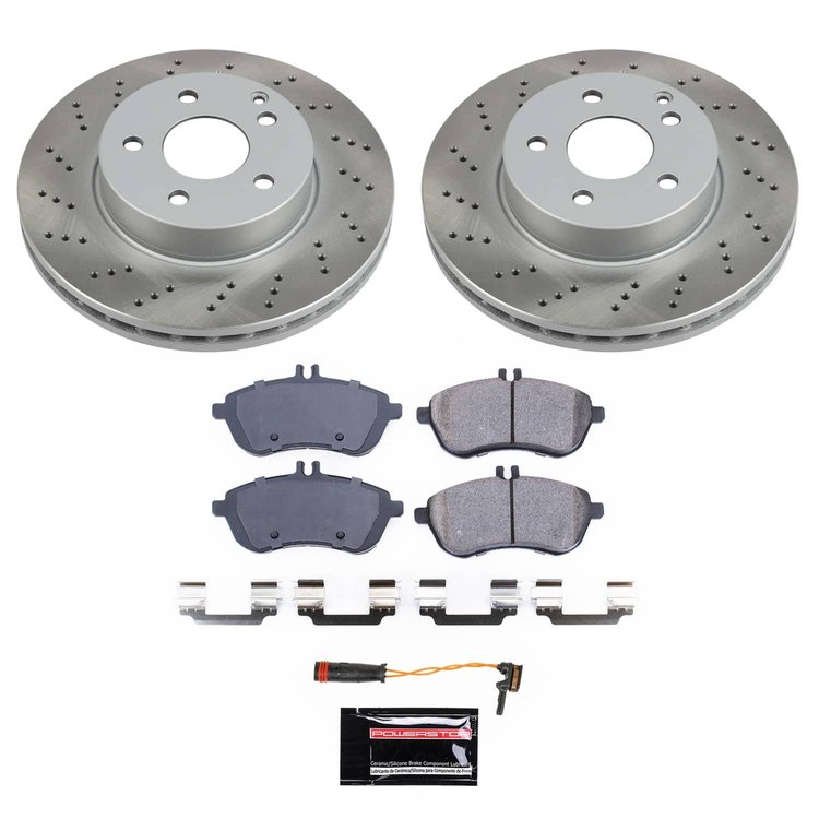 SC7766 Semi-Coated Rotor & Low-Dust Ceramic Brake Pad Kit