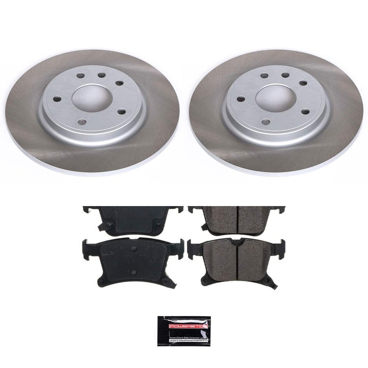 SC7845 Semi-Coated Rotor & Low-Dust Ceramic Brake Pad Kit