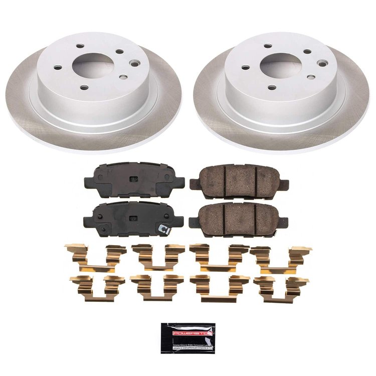 SC7864 Semi-Coated Rotor & Low-Dust Ceramic Brake Pad Kit