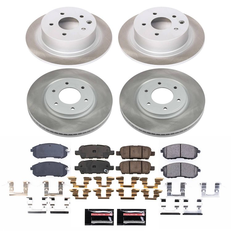 SC7865 Semi-Coated Rotor & Low-Dust Ceramic Brake Pad Kit