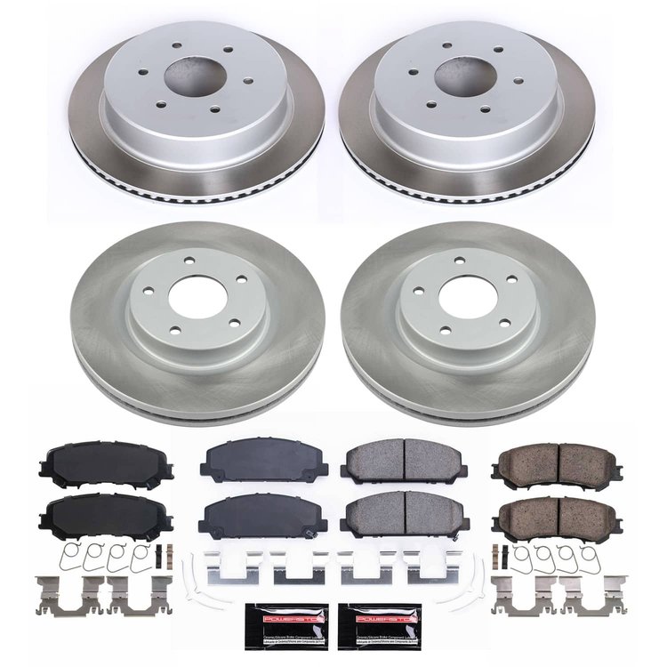 SC7866 Semi-Coated Rotor & Low-Dust Ceramic Brake Pad Kit