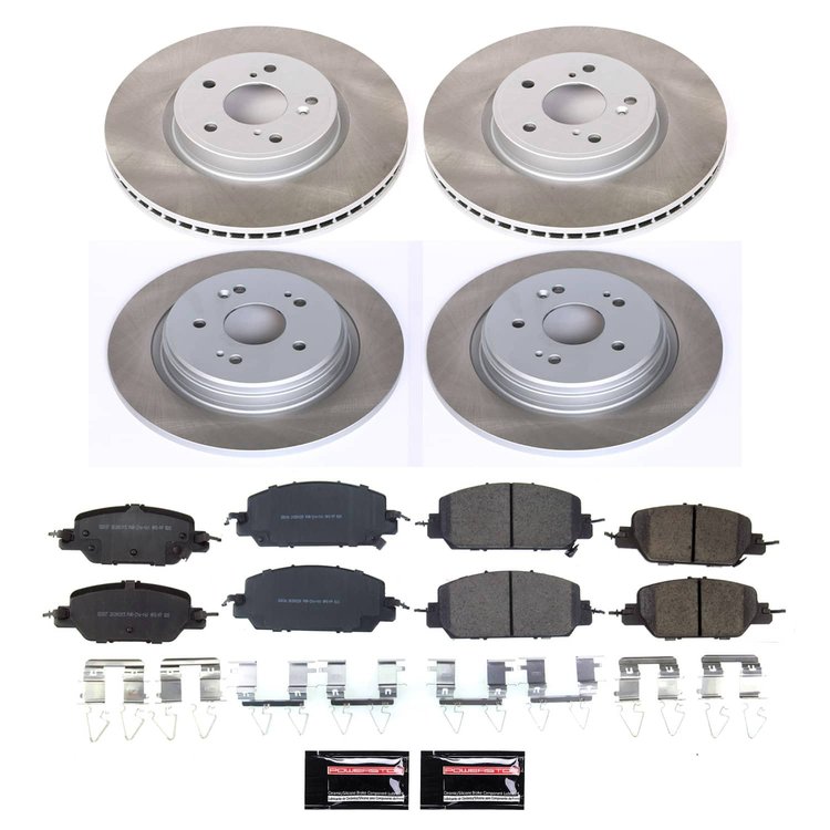 SC7873 Semi-Coated Rotor & Low-Dust Ceramic Brake Pad Kit