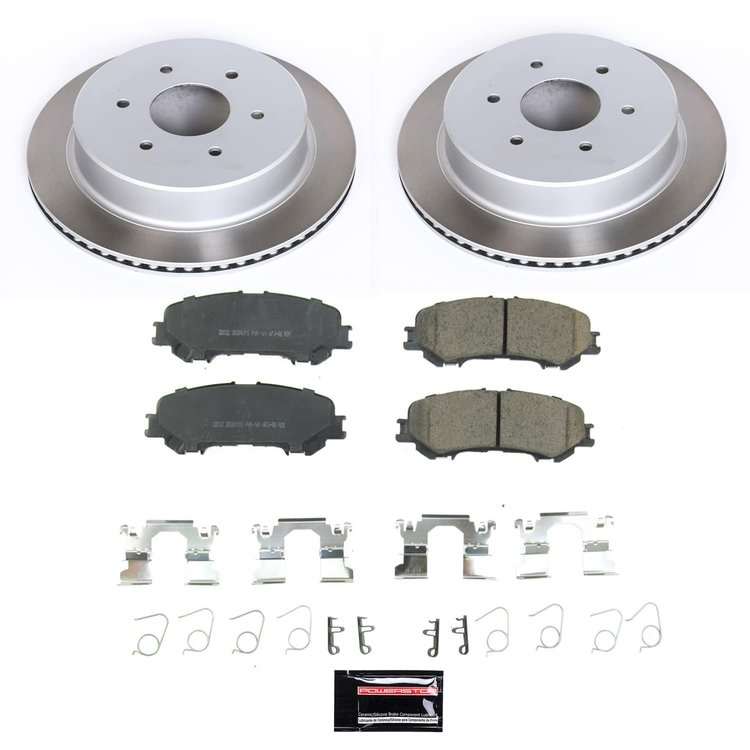 SC7874 Semi-Coated Rotor & Low-Dust Ceramic Brake Pad Kit