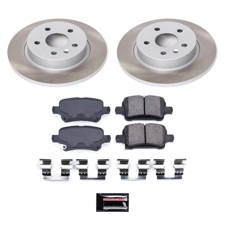 SC7896 Semi-Coated Rotor & Low-Dust Ceramic Brake Pad Kit
