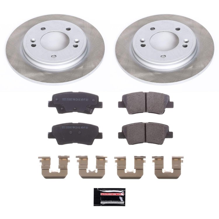 SC7904 Semi-Coated Rotor & Low-Dust Ceramic Brake Pad Kit