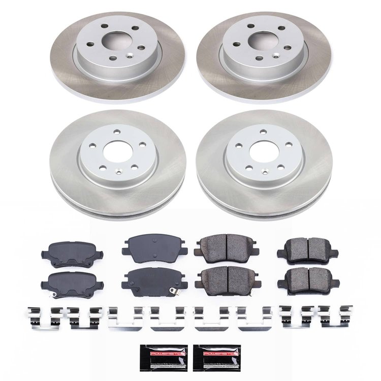 SC7907 Semi-Coated Rotor & Low-Dust Ceramic Brake Pad Kit