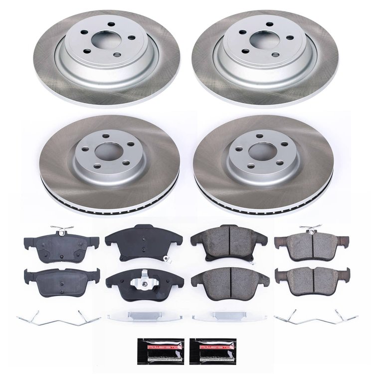 SC7912 Semi-Coated Rotor & Low-Dust Ceramic Brake Pad Kit