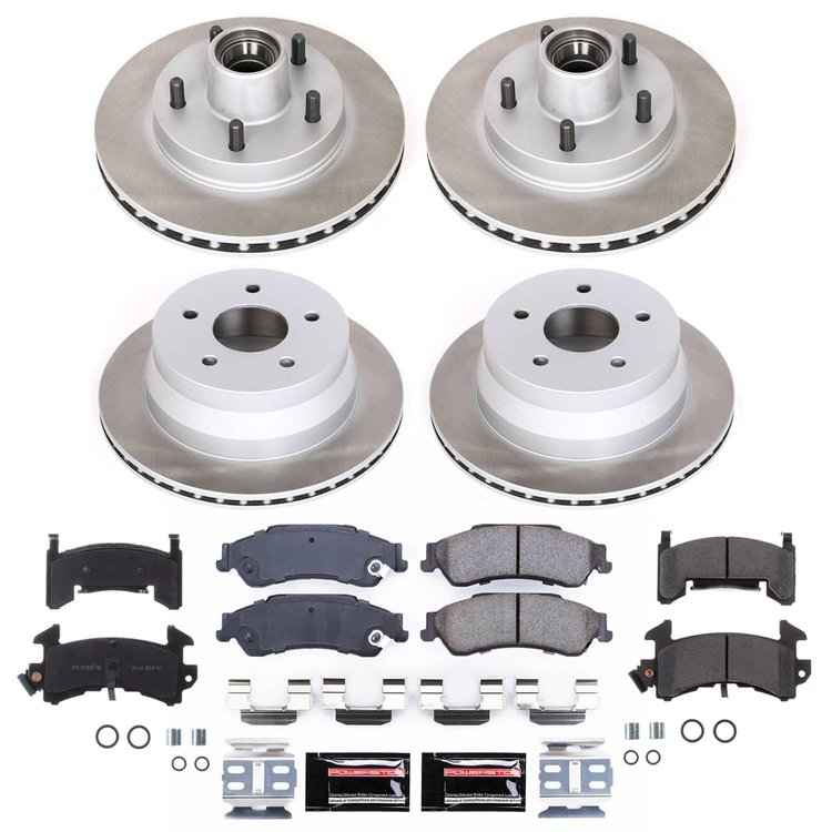 SC7913 Semi-Coated Rotor & Low-Dust Ceramic Brake Pad Kit